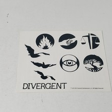Divergent Temporary Tattoos Set Lot Limited Edition Movie Book Factions Logos