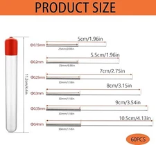 60PCS 3D Printer Nozzle Cleaning Kit Stainless Steel Needles Tool Set