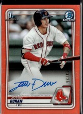 2022 BOWMAN CHROME 1ST BOWMAN ORANGE AUTOGRAPH #CPA-JD JARREN DURAN RC (12/25)