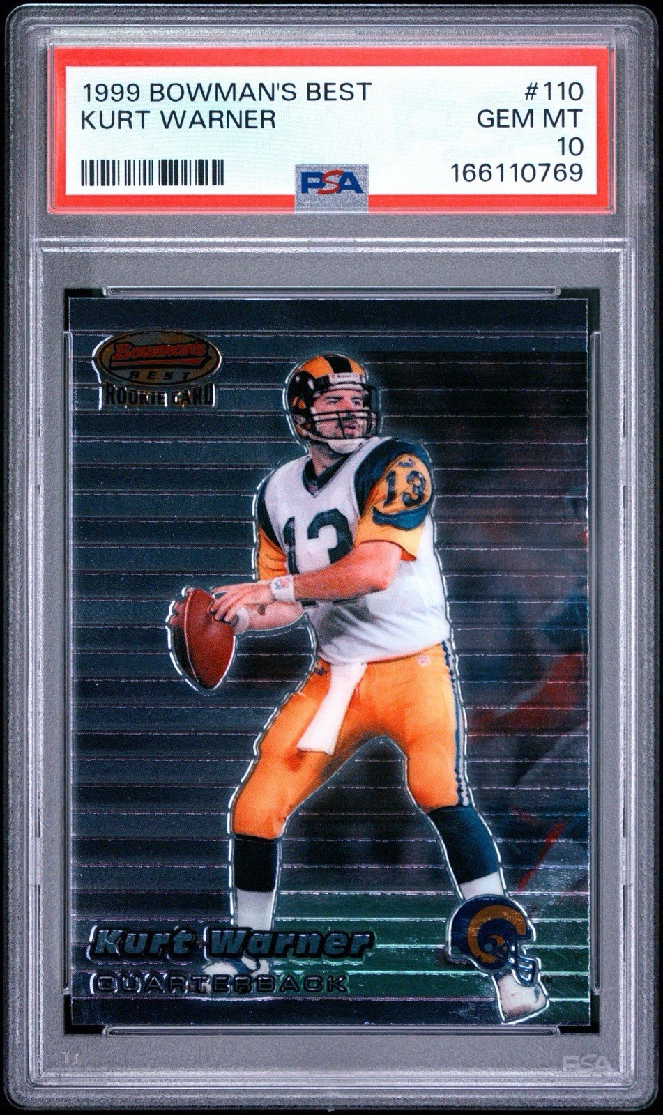 1999 Bowman's Best - Kurt Warner #110 (RC) Rookie - PSA GEM MT 10