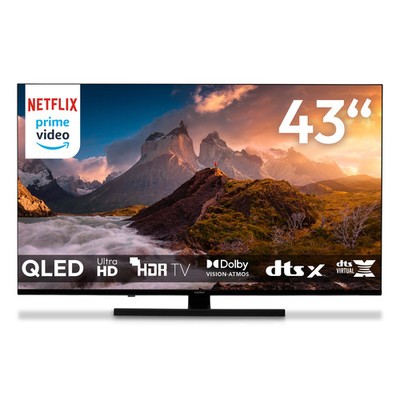 MEDION X8432505 43 Zoll QLED Smart TV 4K UHD Dolby Vision HDR Google PVR