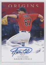 2020 Chronicles Origins Signatures Red 32/99 Aaron Civale #24 Rookie Auto RC on6