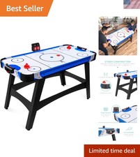 Compact 58in Air Hockey Table with 2 Pucks  Pushers - Perfect for Home  Office