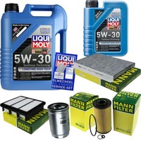 Mann Inspektionspaket 6L Liqui Moly Longtime 5W-30 FüR Hyundai I30 1.6 Crdi