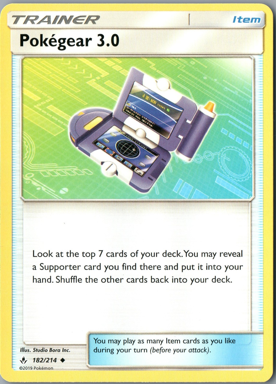 Pokegear 3.0 Uncommon SM - Unbroken Bonds 182/214 NM Normal - Pokemon