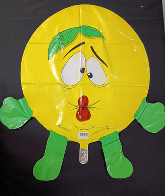 2002 Vintage 28'' Betallic Sour Face Lemon Fruit Mylar/Foil Balloon