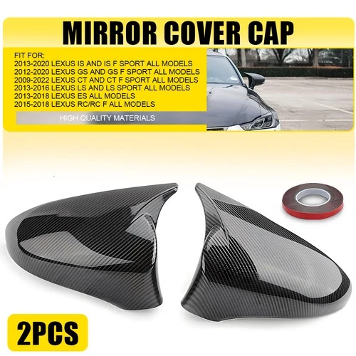 Carbon Fiber M Horn Side Mirror Cover For Lexus 2014-20 IS200 300 350 RC F-Sport