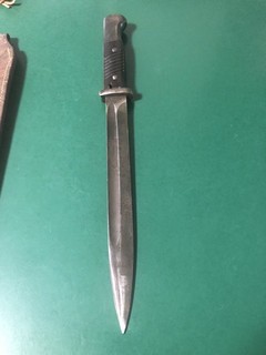 ww2 german bayonet with custom field made leather scabbard super nice historical
