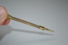Antique Gold Filled Propelling Chatelaine Pencil w/ Yellow Glass Jeweled Top — photo 8