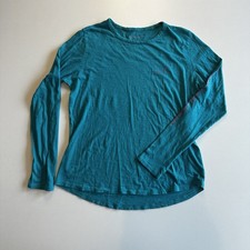 Vineyard Vines Long Sleeve T-Shirt Girls Teal Small w/whale logo