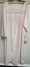 Vintage Women's Barbizon Pink Long Nightgown Embroidered Lace Fleece Plus 3X
