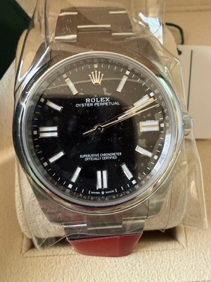 Rolex Oyster 41 Smooth Black Index Dial Oyster Bracelet 126300 Unworn 2022
