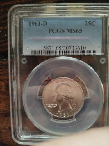 1961 D Washington Quarter MS 65