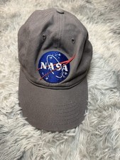 NASA Gray Adjustable Baseball Cap Men's Hat Space Theme
