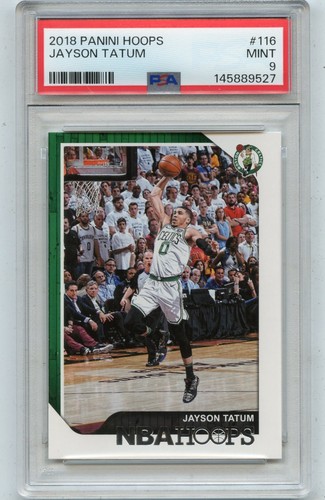2018-19 PANINI NBA HOOPS #116 JAYSON TATUM, BOSTON CELTICS - PSA 9 MINT (89527)