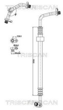 AC High Low Pressure Line Hose TRISCAN Fits CITROEN C4 Picasso 06-13 6477.GP
