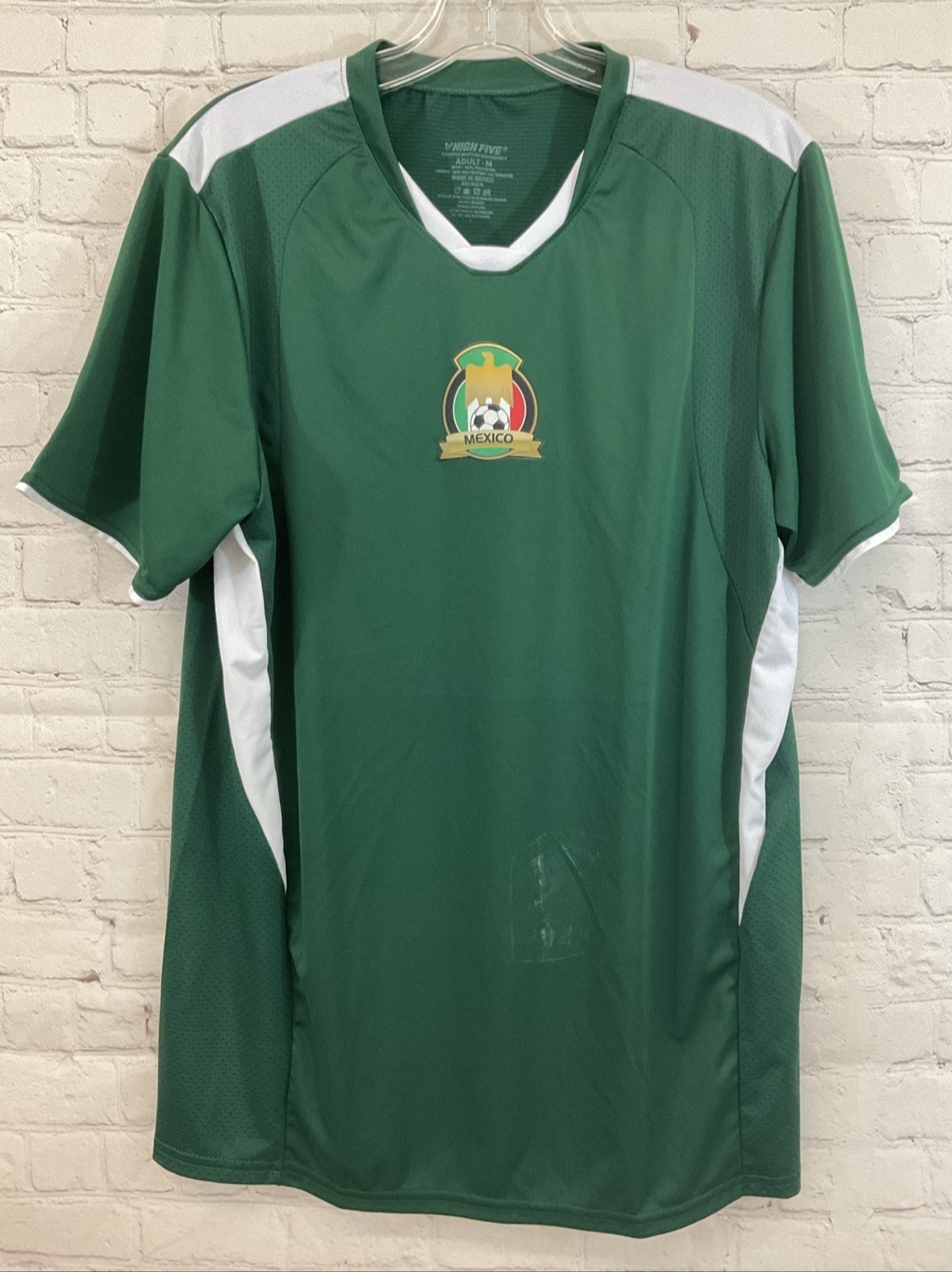 High Five 65378 Men's MEXICO Soccer Jersey Green White US Medium