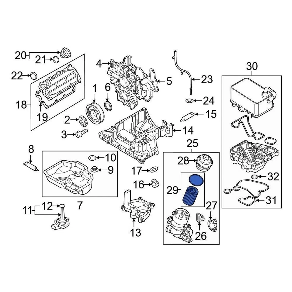 For Audi Q7 2013-2015 Audi 059198405 Engine Oil Filter Element - Image 3 of 4