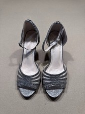 David’s Bridal Silver heels (open-toe) - Size 8