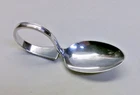 SERENITY STERLING SILVER CURVED HANDLE BABY SPOON-1940 FINE INTERNATIONAL