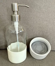Grove Collaborative Lot of 2 Bubble Up & Dish Soap Dispensers, w/silicone sleeve