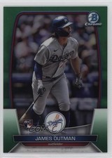 2023 Bowman Chrome Green Refractor 8/99 James Outman #68 0e9i