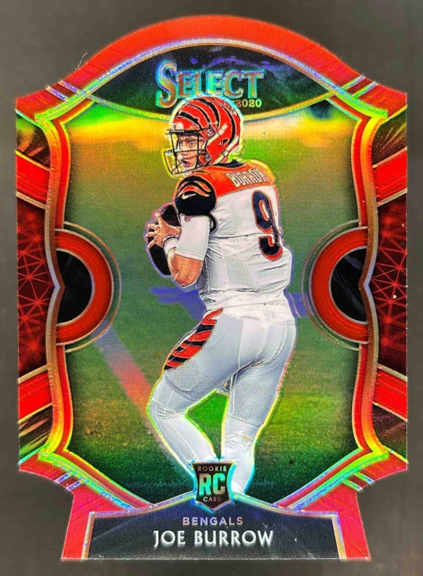 2020 Select Joe Burrow RC Red Prizm Die Cut Concourse #46 Bengals
