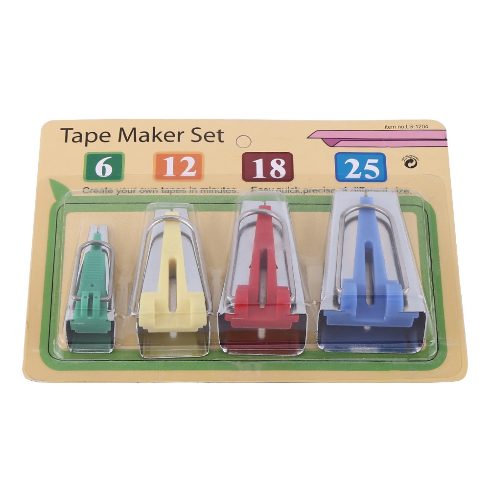 Fabric Bias Tape Maker Set 4pcs Convenient Sewing Tool For Crafts Premium