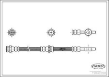 CORTECO 19033500 Bremsschlauch Hinten für HYUNDAI SANTA FÉ I (SM)