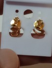 NATURAL TEARDROP SHAPE LIGHT YELLOW SAPPHIRE 925 SILVER 24K GOLD PLATED EARRINGS — photo 7