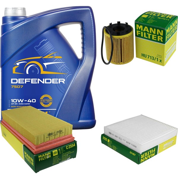 Mann Inspektionspaket 5L Mannol Defender 10W-40 FüR Suzuki Swift III 1.3 Ddis-image