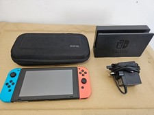 Nintendo Switch Console 32gb V2 Improved Battery + Case