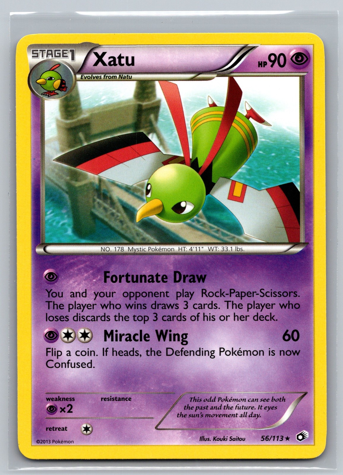Xatu 56/113 Legendary Treasures Psychic Stage 1 Rare Pokemon TCG Collectible