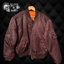 Vintage 90’s Era Maroon bomber jacket made in USA Size large