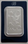 HOLY LAND MINT DOVE OF PEACE 100 GRAM .999 FINE SILVER BAR IN ASSAY SKU IL001669