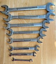 Craftsman USA Made 8 Piece Double Open End Wrench Set - V-  SAE  15/64" - 1”