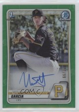 2020 Bowman Draft Chrome Picks Green Refractor 77/99 Nick Garcia Auto 2a9