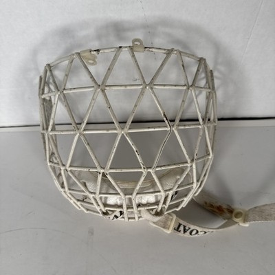 Vintage 1980 Calcoat Hockey ringette Helmet Cage Mask triangle rare vintage #494