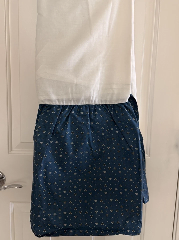 Falda Cama Queen RALPH LAUREN Chaps Telluride Azul Marino Algodón Volantes Divididos Foto 4 de 4