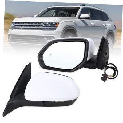 eft Driver Side Mirror Compatible With 2018-2026 VW Atlas With Manual L White