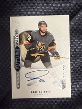 Gage Quinney Auto 2020-21 SP Authentic /999 Vegas Golden Knights #166