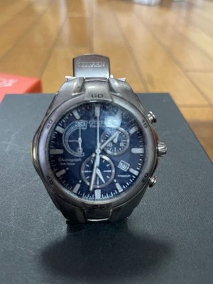 Citizen Eco Drive Chronograph Titanium Watch Solar Lightweight Timepiece