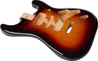 Genuine Fender Deluxe Series Stratocaster HSH Body Modern Bridge 3-TONE SUNBURST