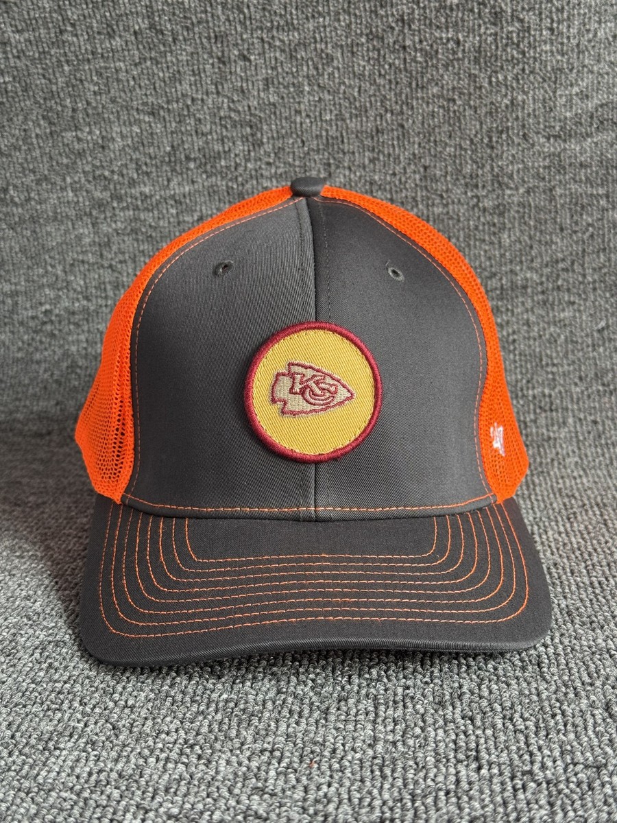 '47 Brand Kansas City Chiefs NFL Trucker Snapback Hat Gray Orange Logo Patch