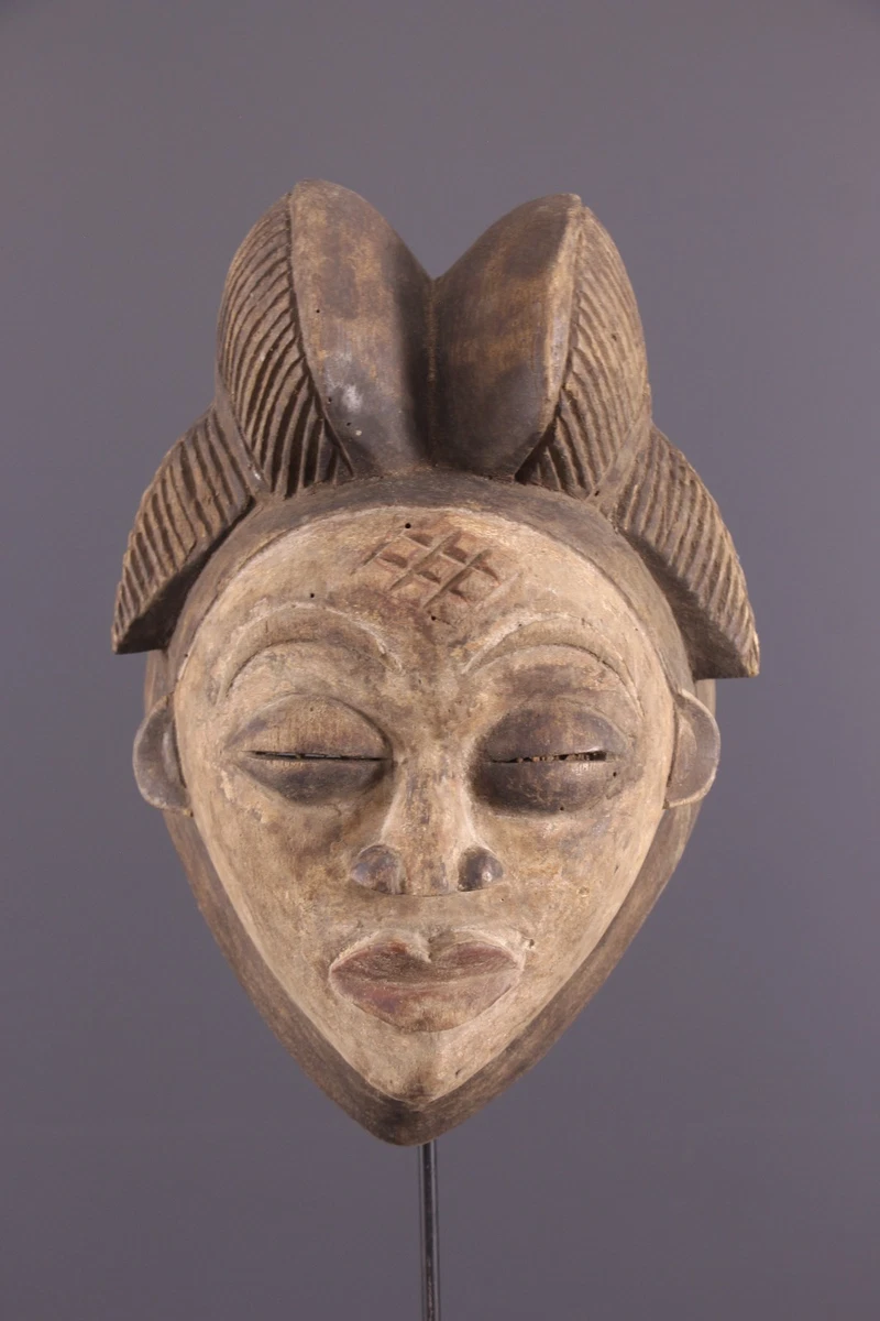 Masque Tribal Africain Ancien Du Nigeria - Bois Sculpté - 54 Cm - Période 1900-1949