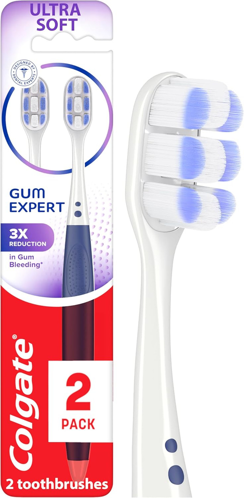 Ultra Soft Toothbrush Pack, Extra Soft for Sensitive Gums, 2