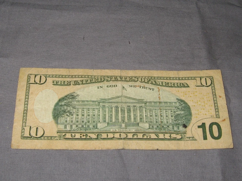 Fancy Serial # US $10 Note, FR J, Series 2009, Repeater JE09750975B - Image 2 of 2