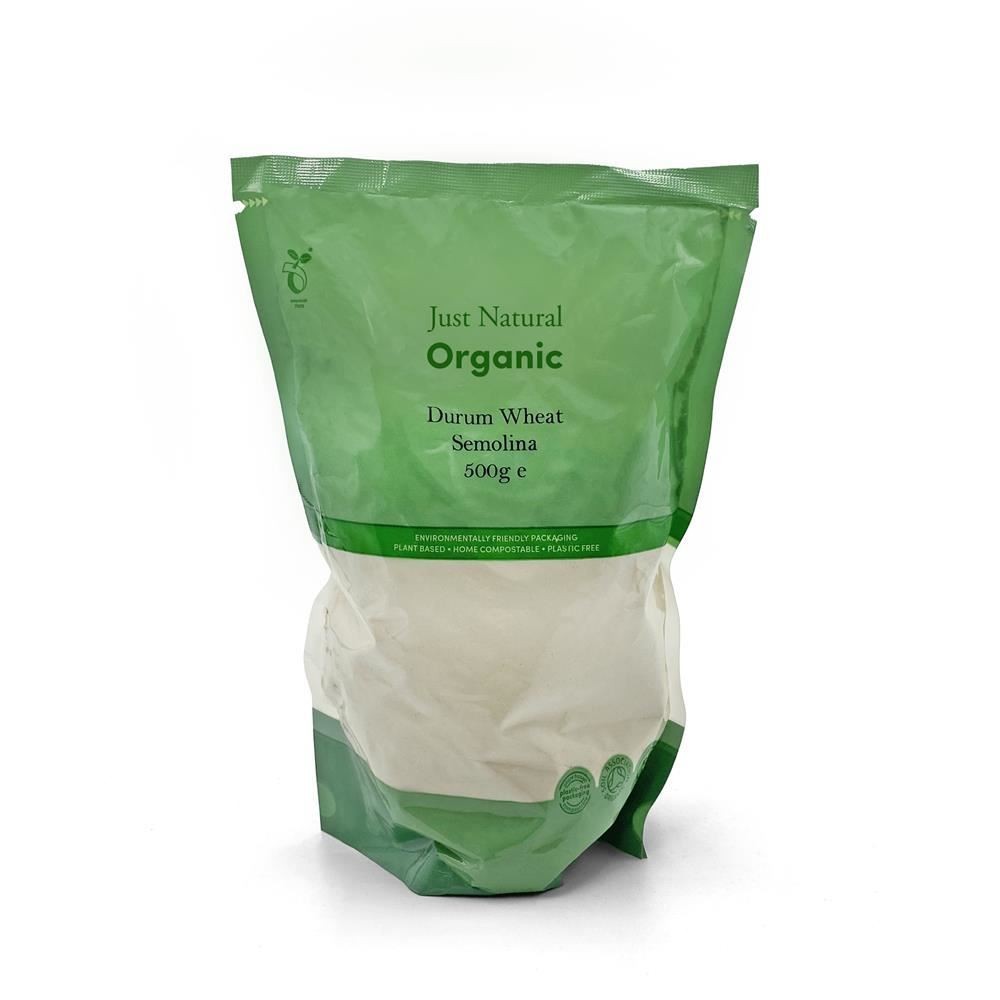 Just Natural Organic Organic Durum Wheat Semolina 500g - 2 Pack