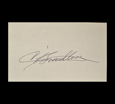 Craig Breedlove Signed 3X5 Card (COA) Autograph Bonneville Salt Flats Speed Race