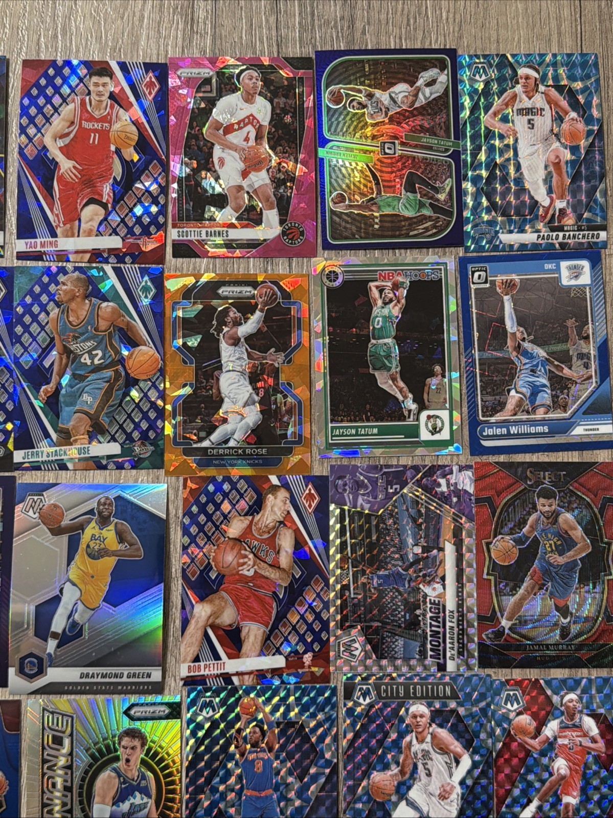 HUGE (275) Card NBA Lot Prizm Inserts Paolo Tatum Lillard Ja Rose Harden SWB60 view 3